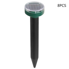 Load image into Gallery viewer, 2/4Pcs Mole Rat Repellent Solar Ultrasonic Repeller Spike Garden Pest Deterrent