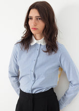 Load image into Gallery viewer, Longsleeve Blouse in Blue Stripe