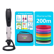 Load image into Gallery viewer, 2019 New 3d pen Portable 3d printer pen USB powered Suit able for abs/pla filament Suitable for outdoor painting with Cortex bag