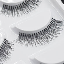 Load image into Gallery viewer, 5 Pairs Natural Black Long Sparse Cross False Eyelashes Fake Eye Lashes Extensions Makeup Tools
