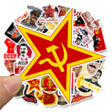 Load image into Gallery viewer, 50pcs Soviet Union Stalin USSR CCCP Stickers HET Waterproof Stickers for Luggage Laptop Phone Skateboard Room Wall Stickers F4