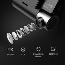 Load image into Gallery viewer, 70mai A800 4K Car DVR Dual Vision Cam with Built-in GPS ADAS 70mai 4K Dash Cam A800 UHD 24H Parking Monitior 70mai Camera 140FOV