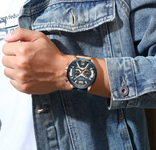 Load image into Gallery viewer, CURREN Watch Mens Watches Top Brand Luxury Men Casual Leather Waterproof Chronograph Men Sport Quartz Clock Relogio Masculino