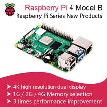 Load image into Gallery viewer, New 2019 Official Original Raspberry Pi 4 Model B Development Board Kit RAM 2G/4G 4 Core CPU 1.5Ghz 3 Speeder Than Pi 3B+