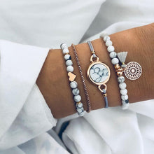 Load image into Gallery viewer, IPARAM Bohemian Shell Map Turtle Bracelet Set 2019 Retro Geometric Statement Female Glamour Fashion Jewelry Jewelry Gift