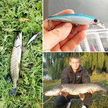 Load image into Gallery viewer, 1PCS Laser Minnow Fishing Lure 11CM 13G pesca hooks fish wobbler tackle crankbait artificial japan hard bait swimbait
