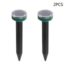 Load image into Gallery viewer, 2/4Pcs Mole Rat Repellent Solar Ultrasonic Repeller Spike Garden Pest Deterrent
