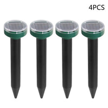 Load image into Gallery viewer, 2/4Pcs Mole Rat Repellent Solar Ultrasonic Repeller Spike Garden Pest Deterrent
