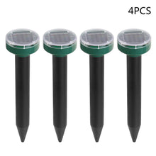Load image into Gallery viewer, 2/4Pcs Mole Rat Repellent Solar Ultrasonic Repeller Spike Garden Pest Deterrent

