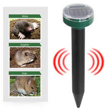Load image into Gallery viewer, 2/4Pcs Mole Rat Repellent Solar Ultrasonic Repeller Spike Garden Pest Deterrent

