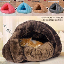 Load image into Gallery viewer, 2 Size Puppy Pet Cat Dog Soft Warm Nest Kennel Bed Cave House Sleeping Bag Mat Pad Tent S L 5 Colors Pets Winter Warm Cozy Beds
