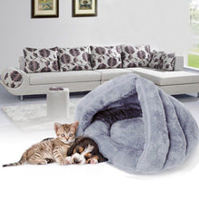 Load image into Gallery viewer, 2 Size Puppy Pet Cat Dog Soft Warm Nest Kennel Bed Cave House Sleeping Bag Mat Pad Tent S L 5 Colors Pets Winter Warm Cozy Beds
