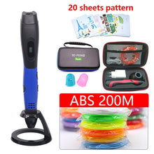 Load image into Gallery viewer, 2019 New 3d pen Portable 3d printer pen USB powered Suit able for abs/pla filament Suitable for outdoor painting with Cortex bag
