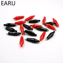 Load image into Gallery viewer, 20pcs28MM Metal Alligator Clip G98 Crocodile Electrical Clamp Testing Probe Meter Black Red with Plastic Boot Car Auto Battery
