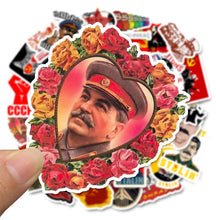 Load image into Gallery viewer, 50pcs Soviet Union Stalin USSR CCCP Stickers HET Waterproof Stickers for Luggage Laptop Phone Skateboard Room Wall Stickers F4
