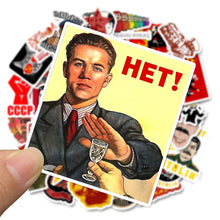 Load image into Gallery viewer, 50pcs Soviet Union Stalin USSR CCCP Stickers HET Waterproof Stickers for Luggage Laptop Phone Skateboard Room Wall Stickers F4
