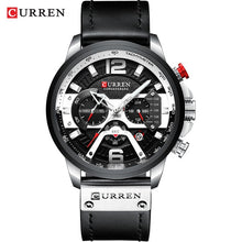 Load image into Gallery viewer, CURREN Watch Mens Watches Top Brand Luxury Men Casual Leather Waterproof Chronograph Men Sport Quartz Clock Relogio Masculino
