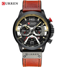 Load image into Gallery viewer, CURREN Watch Mens Watches Top Brand Luxury Men Casual Leather Waterproof Chronograph Men Sport Quartz Clock Relogio Masculino
