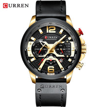 Load image into Gallery viewer, CURREN Watch Mens Watches Top Brand Luxury Men Casual Leather Waterproof Chronograph Men Sport Quartz Clock Relogio Masculino
