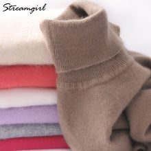 Load image into Gallery viewer, Cashmere Sweater Women Turtleneck Women's Plus Size Knitted Turtleneck Winter Cashmere Sweater For Women Warm Sweaters Female
