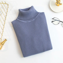 Load image into Gallery viewer, On sale 2019 autumn winter Women Knitted Turtleneck Sweater VEST Soft polo-neck Jumper Fashion Slim Femme Elasticity Pullovers
