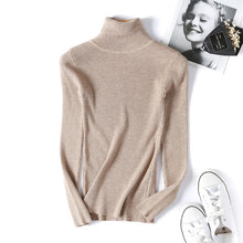 Load image into Gallery viewer, On sale 2019 autumn winter Women Knitted Turtleneck Sweater VEST Soft polo-neck Jumper Fashion Slim Femme Elasticity Pullovers
