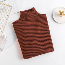 Load image into Gallery viewer, On sale 2019 autumn winter Women Knitted Turtleneck Sweater VEST Soft polo-neck Jumper Fashion Slim Femme Elasticity Pullovers
