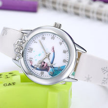 Load image into Gallery viewer, Relogio Infantil Kids Watches Girls Princess Elsa Cartoon Watch Children Lovely Leather Wristwatches Gifts Clock Montre Enfant
