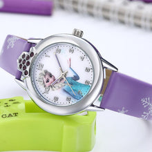 Load image into Gallery viewer, Relogio Infantil Kids Watches Girls Princess Elsa Cartoon Watch Children Lovely Leather Wristwatches Gifts Clock Montre Enfant
