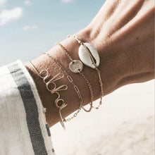 Load image into Gallery viewer, IPARAM Bohemian Shell Map Turtle Bracelet Set 2019 Retro Geometric Statement Female Glamour Fashion Jewelry Jewelry Gift
