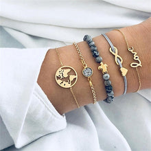 Load image into Gallery viewer, IPARAM Bohemian Shell Map Turtle Bracelet Set 2019 Retro Geometric Statement Female Glamour Fashion Jewelry Jewelry Gift

