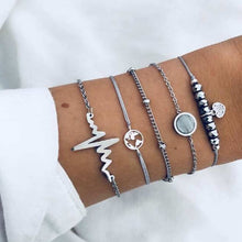 Load image into Gallery viewer, IPARAM Bohemian Shell Map Turtle Bracelet Set 2019 Retro Geometric Statement Female Glamour Fashion Jewelry Jewelry Gift

