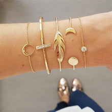 Load image into Gallery viewer, IPARAM Bohemian Shell Map Turtle Bracelet Set 2019 Retro Geometric Statement Female Glamour Fashion Jewelry Jewelry Gift
